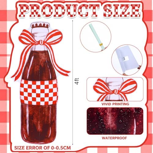 Sabary 4ft She's Ready to Pop Baby Shower Backdrop Large Soda Bottle Bow Cardboard Cutout Stand Soda Bow Decorations for Wedding Bachelorette Bridal Shower Party - Image 2