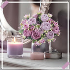 8 Bundles Artificial Peony Centerpiece Flowers,Purple Series - Image 6