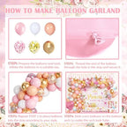 Princess Baby Shower Decorations, A Little Princess Is On Her Way Backdrop, Balloon Garland, Cake Topper, Crown for Girls Baby Shower Gender Reveal Party - Image 4