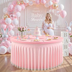 Pink Tulle Tablecloths 72 Inch Spandex Round Table Cloths for Round Tables - Image 2