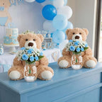 Sliner 6 Sets Blue Bear Baby Shower Centerpieces Gender Reveal Decorations - Image 2