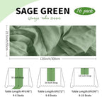 16 Pack Sage Green Cheesecloth Table Runner 21.5 x 120 Inches Boho Gauze Table Runners 10FT Long Cheese Cloth Table Runner for Bridal Shower Baby Shower Birthday Party Wedding Decor - Image 3