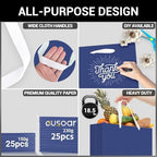 EUSOAR Blue Paper Bags, 25 Pack 16x6x12 inches Heavy Duty Paper Shopping Bags with Handles, Party Favor Paper Bags, Merchandise Retail Wrapping Bags for Business, Craft Grocery, Boutique, Wedding - Image 3