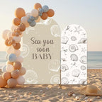 2PCS Sea You Soon Baby Arch Backdrop Cover Under the Sea Backdrop 6ft 7.2ft - Image 3
