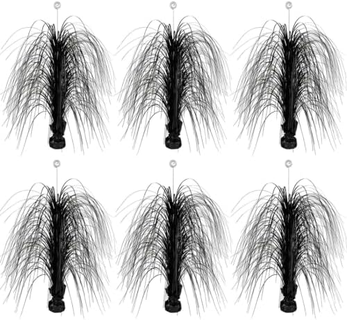 Exquisite Black Spray Centerpieces 6 Pack, 28 Inch Foil Table Decor by Exquisite