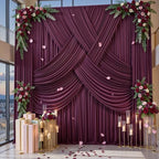 12ft x 10ft Burgundy Backdrop Curtains for Parties, Wrinkle Free 2 Panels Photo Backdrop Drapes Back Drop Cloth for Wedding Birthday Photography Background Decor - Image 3