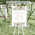 Andaz Press Personalized Large Canvas Baby Shower Welcome Sign, Blush Pink Florals, 16 X 20 Inches, Guestbook Alternative, Custom Baby Shower Sign, For Floral Baby Shower, Welcome To Baby Shower Sign - Image 6