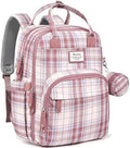RUVALINO Diaper Bag Backpack, Multifunction Travel Pack Maternity Baby Changing Bags, Large Capacity, Waterproof, Pink Plaid by RUVALINO