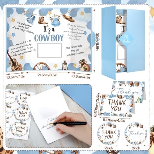 Foilswirl 197 Pcs Blue, Brown Cowboy Baby Shower Western Balloon Box Set - Image 6