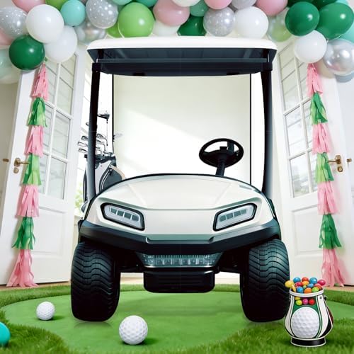 3.3 ft Golf Cart Cardboard Cutout, Large Life Size Stand-up Golf Cart Photo Booth Props Background for Golf Theme Party Decorations Birthday Baby Shower Gender Reveal Retirement Party Supplies - Image 5