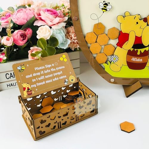 Personalized Bee Baby Shower Guest Book Alternative - Wooden Drop Box - Image 4