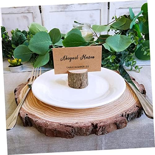 Wooden Stump Note Holder Set 50 Pieces for Wedding Table Numbers - Image 6