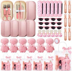 6 Sets Baby Shower Prizes for Game Winners Baby Shower Favors Gifts Including Nail Clippers Sunglasses Makeup Brushes Folding Combs Towels Hair Ties Ribbons Gift Bags by Bumaeu