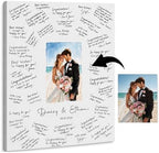 callie Wedding Signature Picture Canvas - Guest Book Alternative with White Mat - Wall Hanging Photo Frame Decor, Multi Sizes by callie