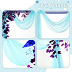 Pack of 2 Wedding Arch Drape Panel Fabric 30" x 50ft - Teal - Image 5