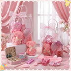 Aliceset 92 Pcs Baby Shower Prizes for Game Party Winners Baby Shower Favors Gifts Includes Hair & Beauty Accessories Jewelry Box with Gift Bag for Gender Revealed Wedding Bridal Party Favors(Pink) - Image 4