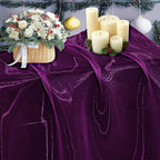 25 Yard Organza Fabric 44" Wide for Wedding Event Décor - Dark Purple by MDS