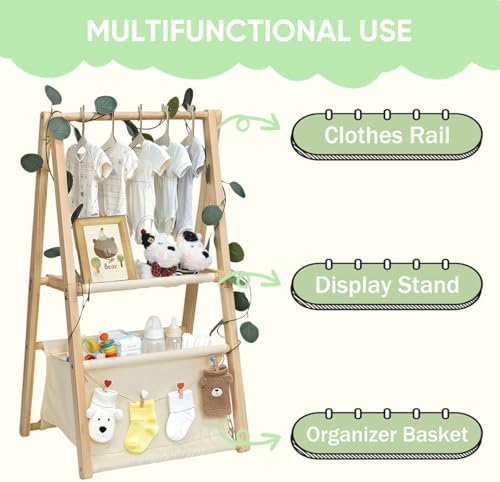 Okydoky Wooden Baby Shower Crate Gift Basket Double Layer Storage - Image 4