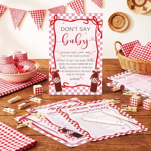 Patelai 321 Pcs Baby Shower Games Supplies, She's Ready to Pop - Image 2
