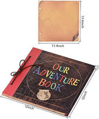 Our Adventure Book 12x12 Inch,Scrapbook Album Large Handmade Travel Scrapbook 60 Pages DIY Album for Anniversary,Wedding,Travelling,Writing,Baby,Friends,Family,Couple Gifts (12in-Adventure Book) - Image 3
