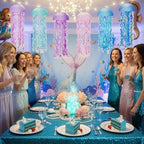 Baquler Set of 12 Jellyfish Party Decoration Pastel Colors Paper Lanterns - Image 2