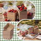 Suclain 30 Sets Farmers Market Party Favors Berry Basket Kit - Image 4