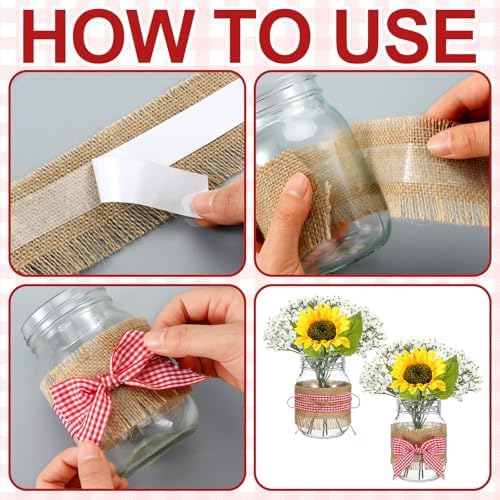 Daifunli 6 Set Picnic Party Centerpieces for Table Mason Jar Table Decor - Image 6
