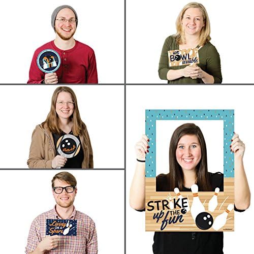 Big Dot of Happiness Strike Up The Fun - Bowling - Birthday Party or Baby Shower Selfie Photo Booth Picture Frame and Props - Printed on Sturdy Material - Image 3