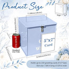AerWo Light Blue Wedding Card Box, Acrylic Card Box for Wedding Decor - Image 2