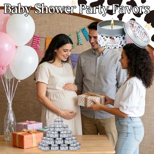 50Set Baby Shower Candle Party Favors Western Cowboy Lavender Scented Candles Bulk Favors for Guests Girl Boy Baby Shower Gender Reveal Party Gifts (Cowboy) - Image 5
