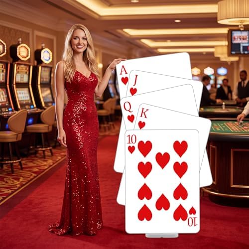 Funrous 4 ft Cardboard Stand-up Party Decor, Playing Cards, 1 Pcs by Funrous
