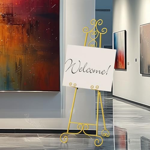 2 Pack 59IN Gold Easel Stand for Sign, 3 Tier Wedding Welcome Sign Holder - Image 4