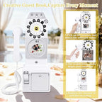 Video Audio Guest Book Wedding Phone, 1080P HD Video Guestbook Phone, Retro-Style Video Guest Book with Long Battery Life for Wedding, Birthday Party, Graduations, Baby Shower (Classic White) - Image 4