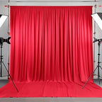 40x10ft Red Backdrop Curtains for Wedding Parties Wrinkle Free Photo Backdrop Drapes for Photography Birthday Baby Shower Soft Fabric Party Backgournd for Photoshoot 5x10ft, 8 Panels - Image 5