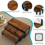 ELITEROO 3 Tier Cupcake Stand & Wood Display Risers, Dessert Stands for Cup Cake or Food, Riser Display Stand for Perfume Collectibles, Tiered Shelf Organizer for Market Retail Vendors, Rustic Brown - Image 6