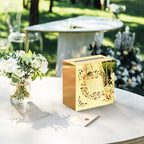 NiHome Golden Mirror Acrylic Wedding Card Box with Sliding Lid, Large Capacity for 80-100 Cards, Premium Gold Acrylic with Bold Cards Print for Weddings, Parties, Baby Showers, Keepsakes, Receptions - Image 7