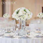 White Flowers Balls for Centerpieces: 15.7in Diam, Set of 2 - Image 2