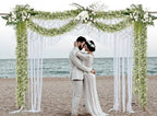 2 Pcs 5.8ft Artificial Baby Breath Flower Vines, Babys Breath Artificial Flowers Real Touch Faux Gypsophila Hanging Fake Baby's Breath Garlands for Wedding and Baby Shower Decor（White） - Image 4