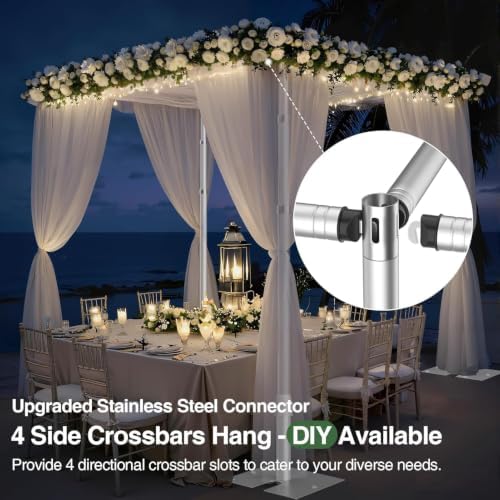 EMART Heavy Duty Backdrop Stand 10x10 Adjustable Photo Pipe and Drape Stand - Image 5