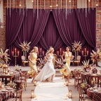 50x14ft Burgundy Backdrop Curtains for Wedding Party, 10 Panels 14 ft Long Back Drop Cloth, Wrinkle-Free Polyester Drapes for Birthday, Baby Shower, Stage Photography Background - Image 7