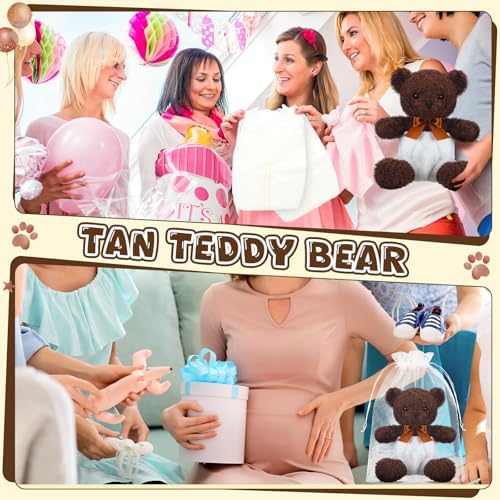 Seenelling 6 Sets Bear Diaper Changing Baby Shower Game Kit, Chocolate - Image 6