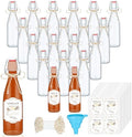 Queekay 20 Pack Mini Swing Top Glass Bottles by Queekay