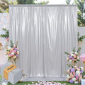 leegleri 30x10ft Thick Silver Glitter Backdrop Curtain Panels for Parties, Wrinkle Free Sequin Sparking Photo Backdrop Drapes, 6Panels 5x10ft Shimmer Back Drop Cloth for Wedding Birthday Photography by LeegleriTableSkirt