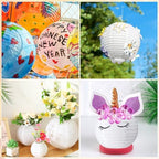 Treela 48 Pcs Paper Lanterns Party Decorations Round, White - Image 4