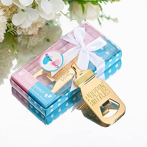 24Pack Baby Bottle Openers for Baby Shower Favors Gifts, Boy or Girl Gender Reveal Party Favors,Poppin Bottles Openers with Gifts Box used for Guests Gender Reveal Party Favors Souvenir Return Gift - Image 2