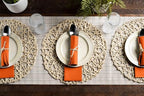 Linen-Feel Orange Paper Napkins - Decortive Cloth-Like Disposable Dinner Napkins - Soft And Absorbent Napkins for Thanksgiving, Party, Wedding, Bathroom Or Any Occasion. (Pack of 100) - Image 7