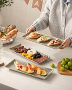 LAUCHUH 3 Tier Serving Trays for Party, Porcelain Dessert Party Display Set - Image 6