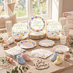 Pickmesh 250 Pcs Love in Bloom Bridal Shower Disposable Tableware Set Floral Love in Bloom Disposable Paper Plates Napkins and Cups for Wedding Party Supplies Bridal Shower Engagement, Serve 50 Guest - Image 4