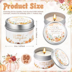 Threlaco 50 Pcs Baby Shower Candles, Party Favors, Pumpkin Autumn - Image 2