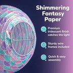 Mermaid Party Paper Lanterns - Narwhal Pink Blue Purple, 8.5 in, 5Pk - Image 2